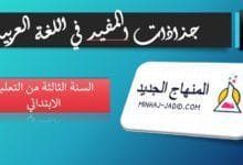 جميع جذاذات المفيد في اللغة العربية - المستوى الثالث 2 المفيد عربية 3 ابتدائي جذاذات
