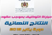 النتائج النهائية الكاملة لمباريات التوظيف
