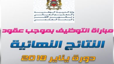 النتائج النهائية الكاملة لمباريات التوظيف