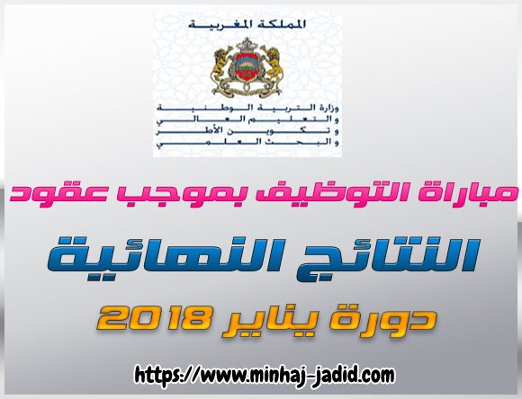 النتائج النهائية الكاملة لمباريات التوظيف