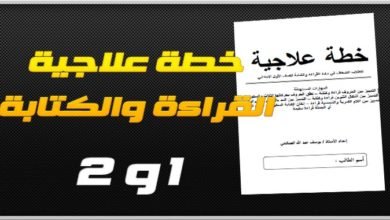 خطة علاجية في القراءة والكتابة