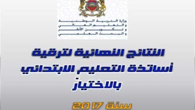 الترقية بالاختيار 2017