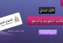 حمل شبكات تقويم أهداف الوحدات 6 بالمستوى الأول ابتدائي 4 شبكات التقويم والدعم 1