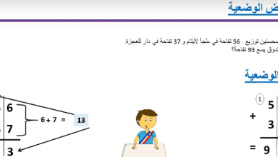Screenshot 2020 04 06 مادة الرياضيات جمع الأعداد من 0 إلى 99 الحصة الأولى