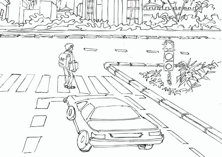 السلامة الطرقية: موارد بيداغوجية للأطفال 32 Respect des feux de signalisation - احترام إشارات المرور
