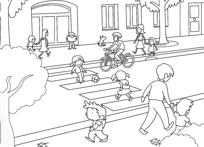 Enfant piéton en milieu urbain-  طفل يمشي  في المدينة