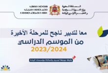 تدبير المرحلة الاخيرة من الموسم الدراسي بالمؤسسات الرائدة