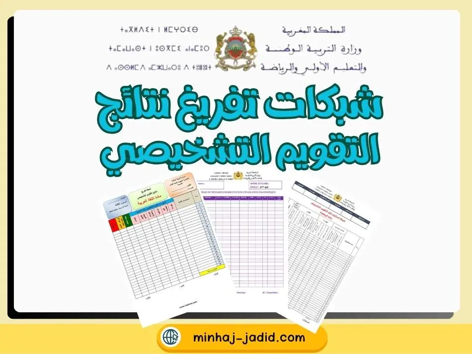 شبكات تفريغ نتائج التقويم التشخيصي 2026-2027 1 شبكات تفريغ نتائج التقويم التشخيصي – 2024-2025