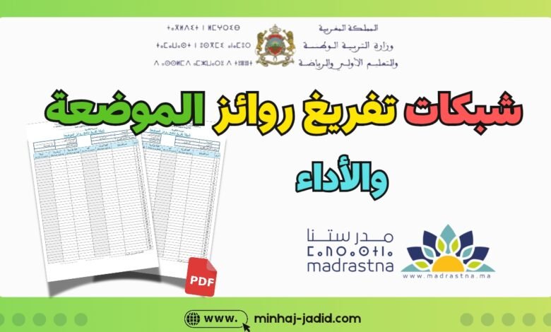 تحميل شبكات تفريغ روائز الموضعة والأداء 2025/2026 1 شبكات تفريغ رائز الموضعة والأداء pdf