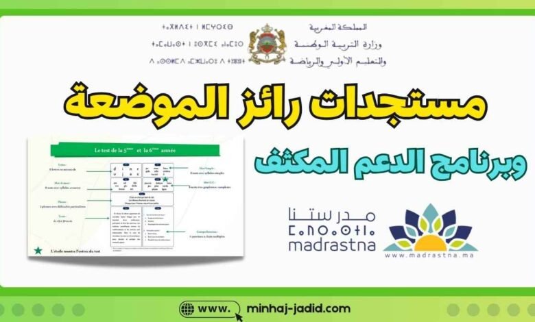 مستجدات رائز الموضعة وأنشطة الدعم المكثف 2025/2026 1 مستجدات مدارس الريادة 2026/2025