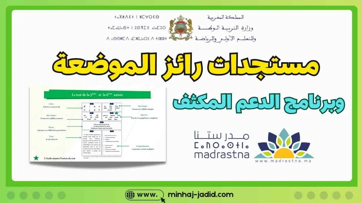 مستجدات رائز الموضعة وأنشطة الدعم المكثف 2025/2026 43 مستجدات مدارس الريادة 2026/2025