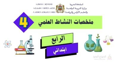 ملخصات دروس النشاط العلمي كاملة 4 ابتدائي