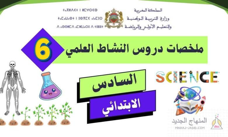 🧪 ملخصات دروس النشاط العلمي المستوى السادس PDF 1 ملخص دروس النشاط العلمي السادسة ابتدائي