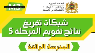 مشروع المدرسة الرائدة أو مؤسسات الريادة العمومية 2025-2026 5 شبكات تفريغ نقط المراقبة المستمرة المرحلة 5